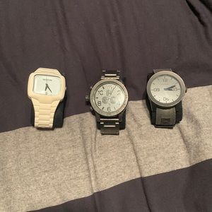 FROM LEFT TO RIGHT….Nixon Rubber Player, Nixon 51-30 chrome, Nixon Corporal